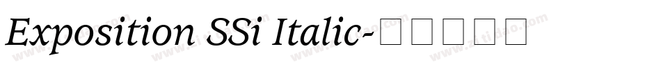 Exposition SSi Italic字体转换